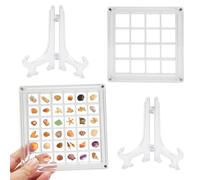 Lot de 2 boîtes de rangement magnétiques en acrylique transparent pour coquillages, perles, étoiles de mer, bijoux, étoiles de mer, pierres précieuses