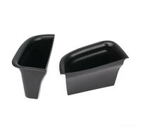 Lot de 2 boîtes de rangement pour accoudoir de porte de voiture - En plastique ABS noir - Pour tapis antidérapant