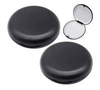 Lot de 2 boîtes de rangement pour prothèses dentaires - Boîte de rangement rigide - Pour protège-dents - Noir
