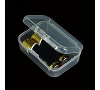 Lot de 2 boîtes de rangement rectangulaires translucides pour mini photos et objets d'artisanat