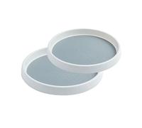 Lot de 2 boîtes de rangement rotatives à épices - Plateau rotatif - 2 tailles - Étagère à épices (25 cm + 30 cm) pour cuisine, salle de bain