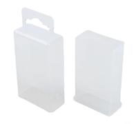 Lot de 2 boîtes de rangement télescopiques en plastique transparent avec design rectangulaire pour forets, fraises, tarauds et perceuses hélicoïdales