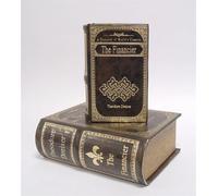 lot de 2 boîtes de rangement The Financier Tirelire Cache-argent Boîte à livres Étui à livres