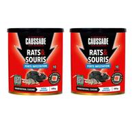 Lot de 2 boites de Raticide Rats & Souris - Pat'Appât forte infestation 150gs , boite de 10 x 15grs-