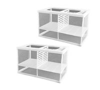 Lot de 2 boîtes d'élevage pour aquariums avec filet transparent pour bébé, poisson, crevettes, chambre d'enfant