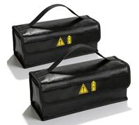 Lot De 2 Boîtes Ebike Sac De Batterie: Sac De Protection Ignifuge Pour Batterie, étanche Et Anti-Explosion, Sacs De Sécurité Lipo Pour Le Stockage, Le Transport Et La Recharge (Noir)