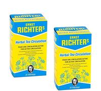 Lot de 2 boîtes Ernst Richter Tisane Circulation 100% à base de plantes naturelles | Pour une circulation active | 2 x 20 sachets filtres de 2g Circulation (Lot de 2)