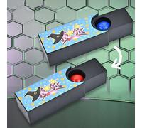 Lot de 2 boîtes magiques changeables, 4 x 9,5 x 3 cm, tours de magie pour adultes débutants, accessoires de spectacle de balle rouge à bleu, pour Noël, spectacles sur scène, réunions d'amis