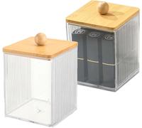 Lot de 2 boîtes transparentes pour cotons-tiges Vendos85