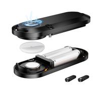 Lot de 2 boîtiers de batterie pour Airtag de 10 ans - Utilisez deux piles AA au lieu de cela, plus de 14 fois plus de capacité que le CR2032, 4 en 1 pour accrocher/magnétique/coller/ranger, étanche