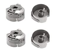 Lot de 2 boitiers de bobine de machine à coudre en acier inoxydable | Ajustement universel pour Brother, Singer, Janome, Babylock, Kenmore et plus | Support de bobine durable à chargement frontal pour