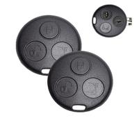 Lot de 2 boîtiers de e voiture avec télécommande à 3 boutons compatibles avec Smart Fortwo 450 MC01 Roadster Cabrio Coupé 98-07 - Boîtier de e voiture de rechange