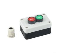 Lot de 2 boîtiers de commande à bouton-poussoir CNC avec protection IP6 et indicateur à bouton-poussoir pour utilisation stop, prend en charge le remplacement avec détecteurs de lumière standard de 22