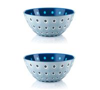 Lot de 2 bols 12 cm Le Murrine bleu ciel et bleu marine Guzzini