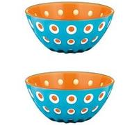 Lot de 2 bols 12 cm Le Murrine bleu et orange - Guzzini - Multicolore - Plastique