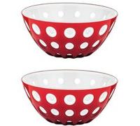 Lot de 2 bols 12 cm Le Murrine rouge et blanc - Guzzini - Multicolore - Plastique G
