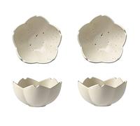 Lot de 2 bols à casse-croûte à sauce en forme de fleur en céramique assiettes à tremper Mini bols à tremper en porelain Suacer Bowl Soja Sauce vinaigre Snack zones saisonnières Salade Huile d'olive