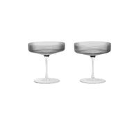 Lot de 2 Bols à Champagne Ripple Fumé