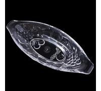 Lot de 2 bols à glace en acrylique transparent pour dessert, salade et collations de fête (23 cm)