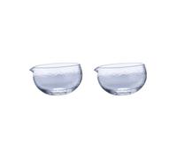 Lot de 2 bols à matcha en verre avec bec verseur - Bol unique pour thé glacé - Infusion froide