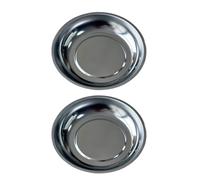 Lot de 2 bols à outils de 7,6 cm, 4, 6 en acier inoxydable, organiseurs de pièces, plateau de vis, plateau pour surfaces métalliques, organisation d'outils à domicile