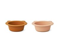 Lot de 2 bols à ventouse Peony Mustard Tuscany rose mix