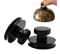Lot de 2 bols chantants avec poignée ventouse en silicone - Base zen antidérapante - Pour une utilisation dans le yoga, la méditation, les cours de musique, l'équilibre des chakras et la pratique de