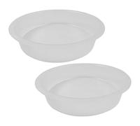 Lot de 2 Bols d'eau pour Oiseaux en Plastique de 17, 8 cm avec Un Design Facile à Nettoyer, Plateaux d'alimentation pour Oiseaux 'extérieur pour chardonneret, Oriole, Colibri, Remplacement du ba