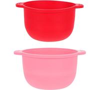 Lot de 2 bols d'épilation à la cire en silicone, bol d'épilation, chauffe-cire en silicone, pot de cire pliable de rechange