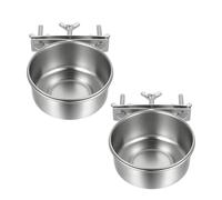 Lot de 2 bols détachables pour animaux | pour perruche Calopsitta - pour cône tourterelle pignon souris petits animaux volière intérieure