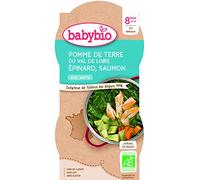 Lot de 2 Bols Menu du Jour, Epinards Saumon, dès 8 mois