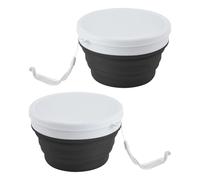 Lot de 2 bols pliants en silicone de 950 ml pour économiser de l'espace - Bol pliable en silicone durable