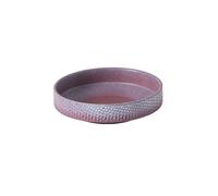 Lot de 2 bols ronds en céramique de 19 cm en nid d'abeille japonais pour la maison, la salle à manger, la vaisselle créative à bord droit à large ouverture - violet et blanc