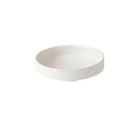 Lot de 2 bols ronds en céramique de 19 cm en nid d'abeille japonais pour salle à manger créative à bord droit à large goulot - Vaporisez un peu de blanc