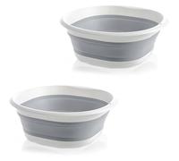 Lot de 2 Bols Vaisselle Pliables 26 cm, Bassine Pliable Multifonction pour Camping, Randonnée, Voyage et Cuisine