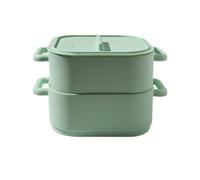 Lot de 2 bols vapeur en silicone pour micro-ondes 22 x 17 x 14 cm | Ces cuiseurs vapeur en silicone pour micro-ondes disposent de poignées résistantes à la chaleur pour vous aider à ouvrir et