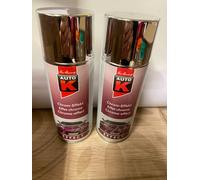 LOT DE 2 BOMBE DE PEINTURE EFFET CHROME ARGENT DE MARQUE AUTO K (1.1272.2)