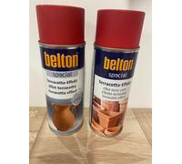 LOT DE 2 BOMBE DE PEINTURE EFFET TERRE CUITE ROUGE ORIENT BELTON ( 1.1275.3)
