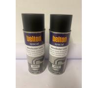 LOT DE 2 BOMBE DE PEINTURE HAUTE TEMPERATURE NOIR 650°C BELTON ( 1.1236.1)