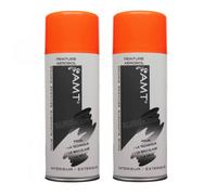 Lot de 2 Bombe de Peinture Orange Fluo 330ml - Spray Aérosol Décoration - BPA45
