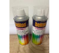 LOT DE 2 BOMBE DE VERNIS TRANSPARENT BRILLANT DE MARQUE BELTON (1.1317)