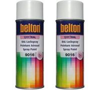 Lot de 2 bombes de peinture Belton Spectral RAL9016 Blanc signalisation 400ml