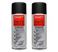 Lot De 2 Bombes De Peinture Haute Température - Noir - Amt