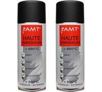 Lot De 2 Bombes De Peinture Haute Température - Noir - Amt