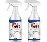 Lot de 2 bombes de peinture polyvalente pour réparation murale - Peinture à base d'eau - Blanc - Recouvre les taches - Peinture de plafond - Détachant pour mur et plafond