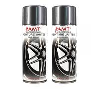 Lot De 2 Bombes De Peinture Pour Jantes - Gris Alu - Amt