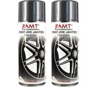 Lot de 2 Bombe de Peinture Spéciale Jante Gris Aluminium - Spray Aérosol Auto - BPS01