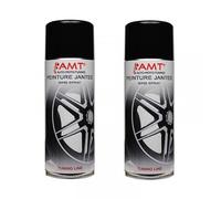 Lot de 2 bombes de peinture pour jantes - Noir