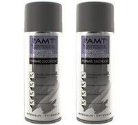 Lot de 2 bombes de peinture - spécial surfaces difficiles - gris - AMT Gris