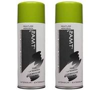 Bombe de Peinture - AMT - Vert Anis - Lot de 2 - 330ml - Acrylique - Séchage rapide